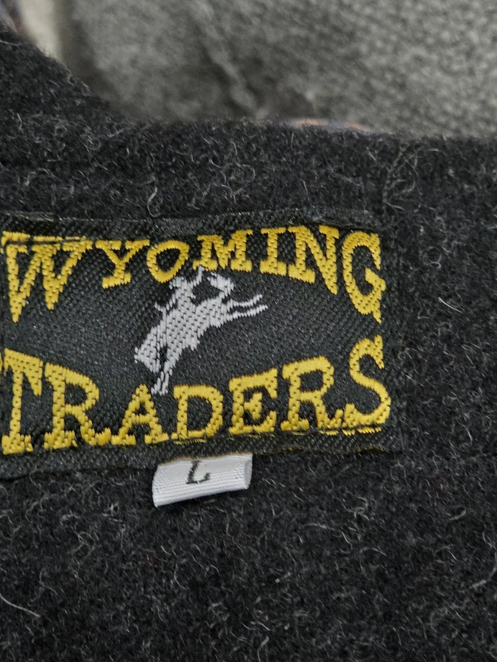 Wyoming Traders Men's Dark Gray Wool Western Cowboy Vest
